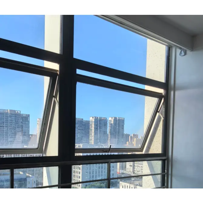Fenêtres à ouverture vers l'extérieur en alliage d'aluminium
